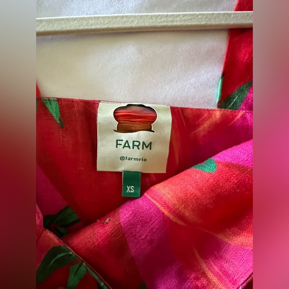 Farm Rio Linen Mini Dress XS - Picture 12 of 14